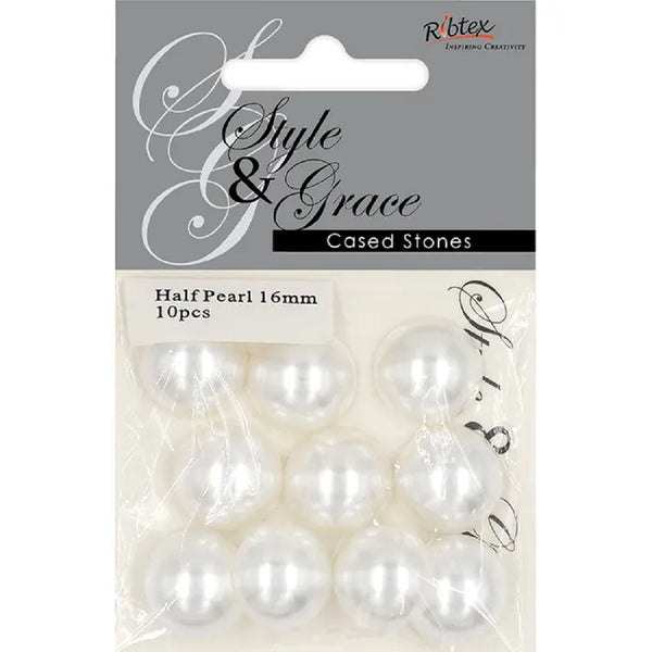 16mm Style & Grace Half Pearl